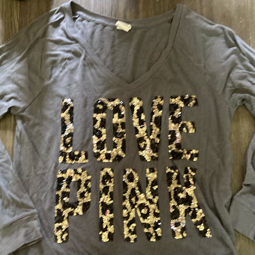 PINK Victoria's Secret Gray Top